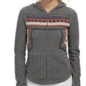 Lucky Lotus California Softest Knitwear Lucky Brand Embroidered Hooded Jacket M